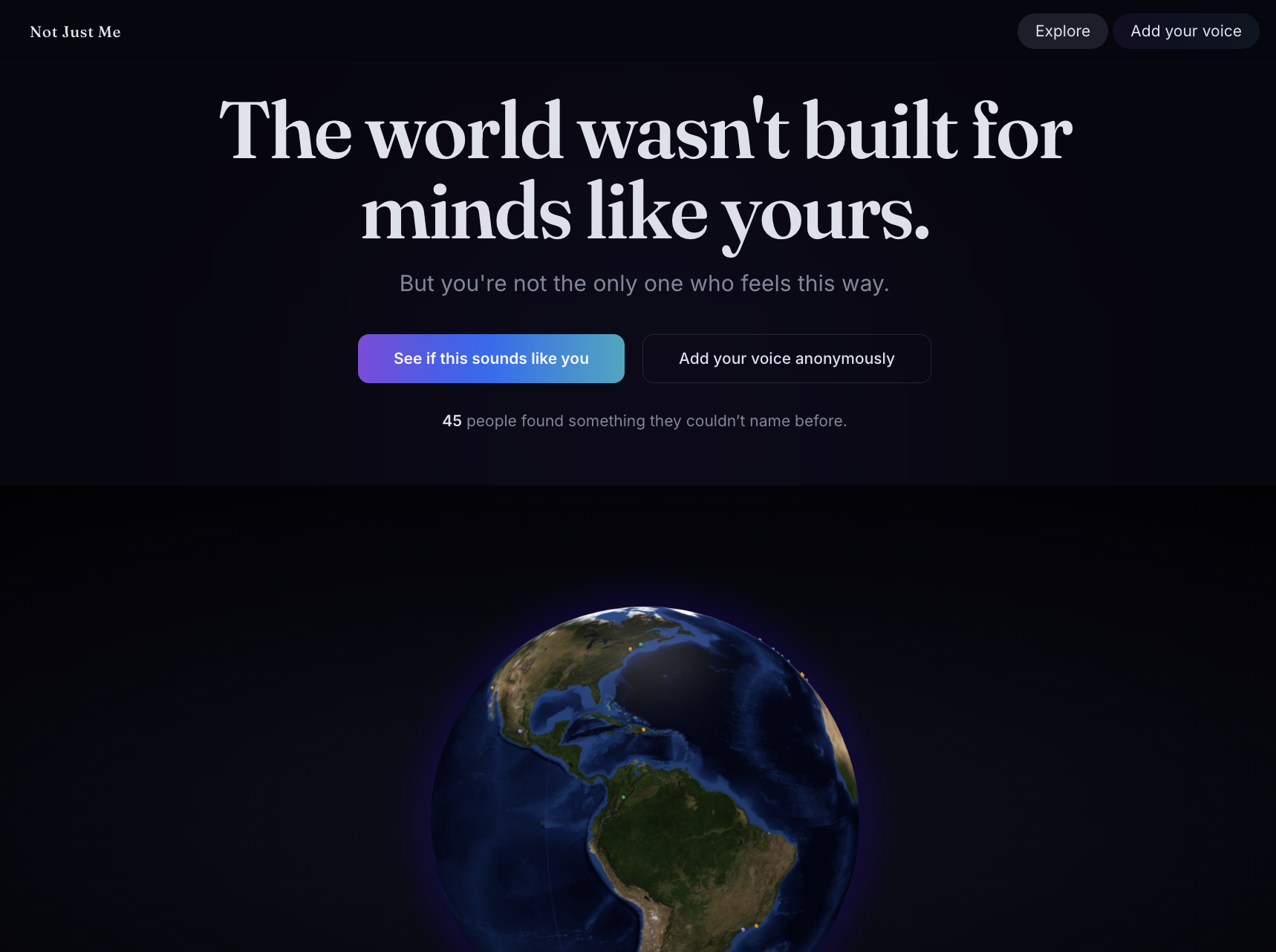 Not Just Me app (V2.1 April 2026)